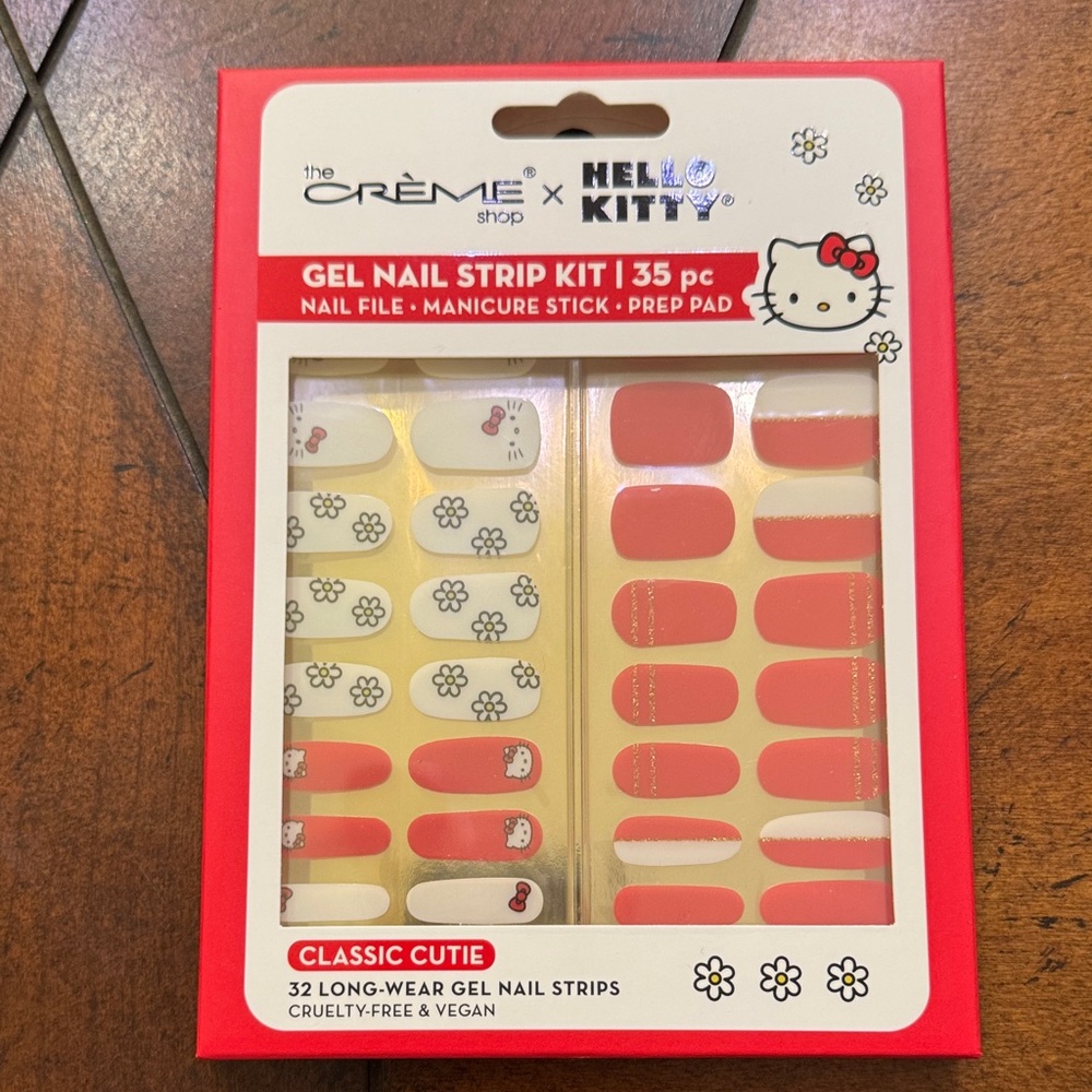 Hello Kitty Gel Nail Strip Kit - Red and White